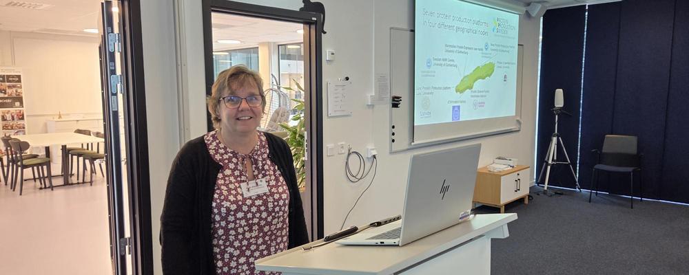 Malin Bäckström at the Integrated Structural Biology event